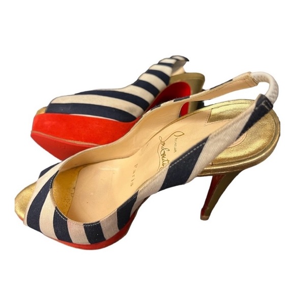 Christian Louboutin Lady Peep Sling Heels 36/5.5 - Picture 7 of 13
